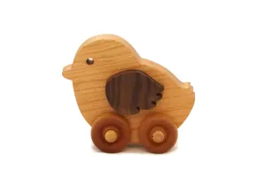 Wooden Toy Chicken Car by Little Wooden Wonders