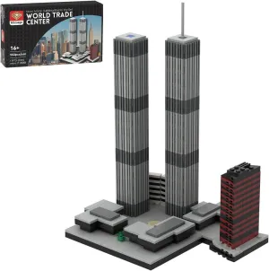 World Trade Center Building Blocks, 1/2000 World Famous Architectural, 982pcs Assemble Model for Ault to Build and Display