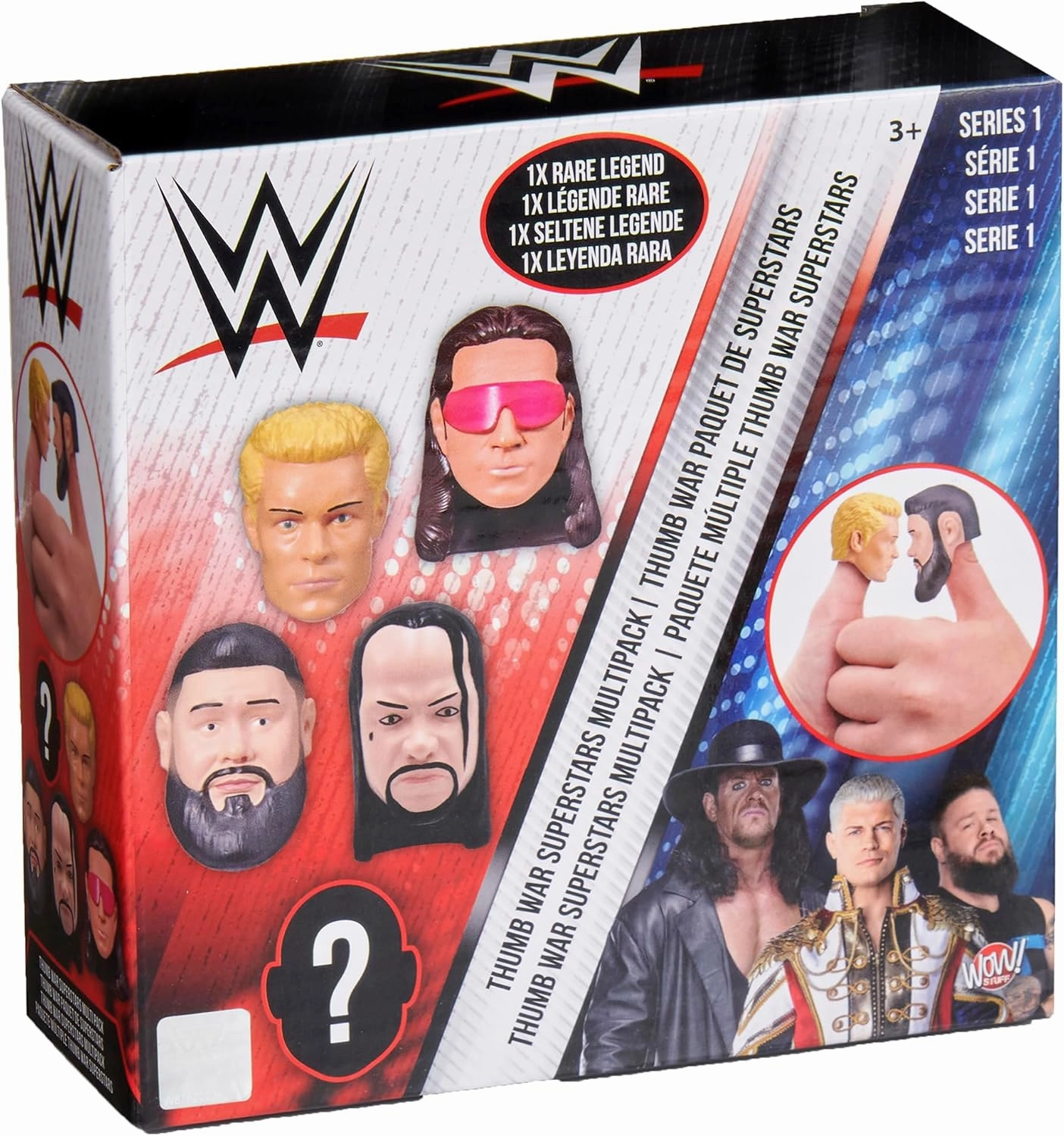 WOW! STUFF WWE: Thumb Wars: Superstars Multipack - 5 Characters, 1.5" Finger Wrestling Champions, Mini Competitive Pinning Battle, Novelty Toy, Kids-Fans Age 3 