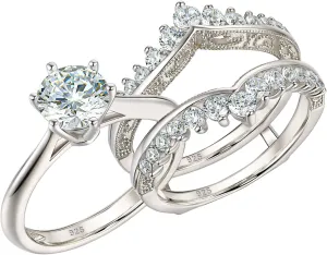 Wuziwen Vintage Wedding Ring Guard Enhancers Engagement Rings for Women Sterling Silver Size 5-12