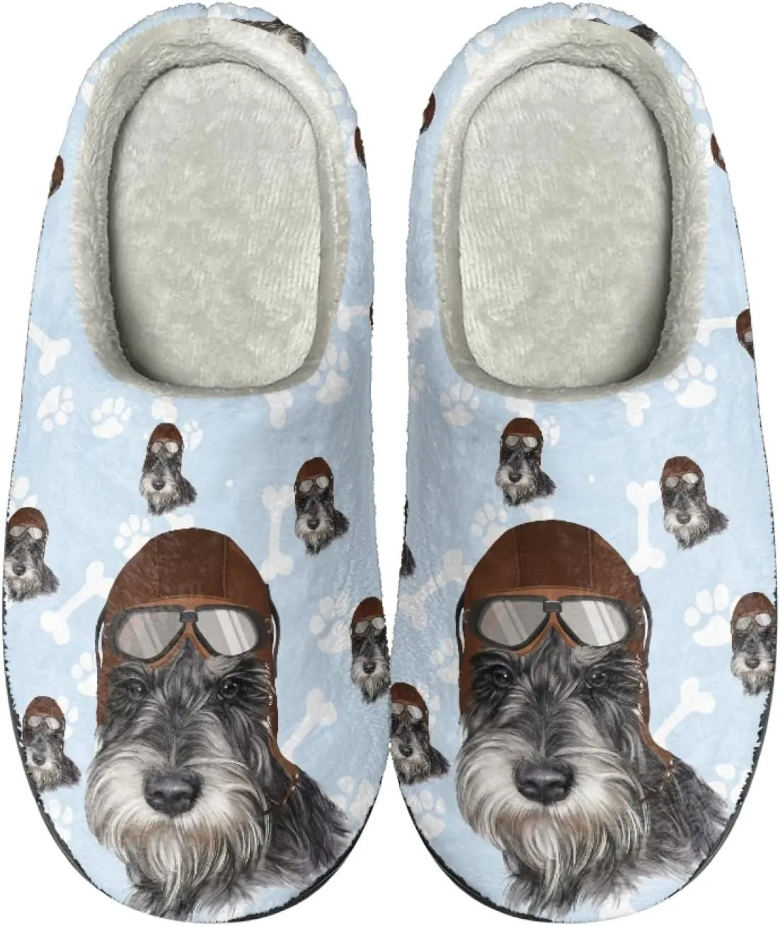 Xoenoiee Warm Slippers for Men Women Soft Comy House Slippers Lightweight Slip-On Fluffy Bedroom Home Shoes