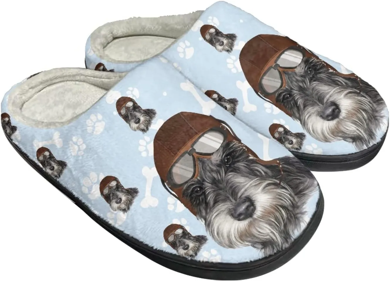 Xoenoiee Warm Slippers for Men Women Soft Comy House Slippers Lightweight Slip-On Fluffy Bedroom Home Shoes