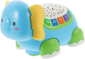 YARNOW Electric Musical Crawling for Boy Girl Adorable Elephant Guidance Cognitive Plaything with Songs and Light for Playroom Fun