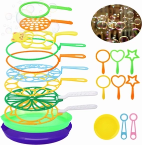 yeesport Big Bubble Wands Set Bubble Party Pack Bulk, Funny Bubble Toy Bubble Making Toys for Outdoor, Big Bubble Wands Bulk for All Age People Bubbles Party Favors Supplies