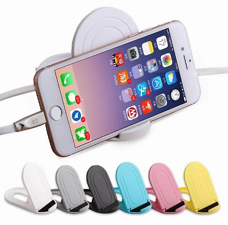 Yellow Foldable And Portable Oval Desktop Mobile Phone Stand Zf0925