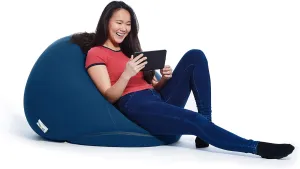 Yogibo Pod X Small Bean Bag Lounger Chair for Adults and Teens with Filling, Soft, Plush, Comfy, Sensory Lounge Beanbag, Washable Cover, Blue