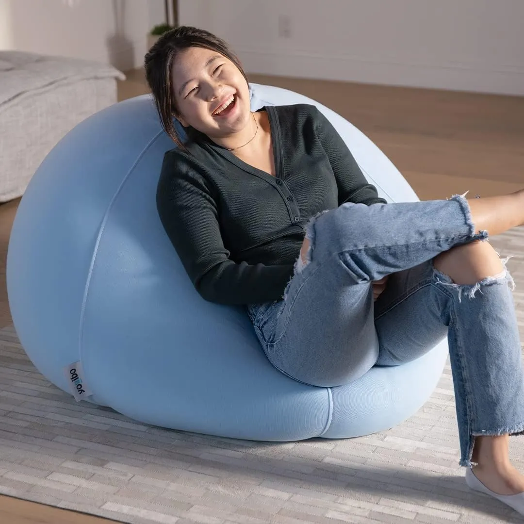 Yogibo Pod X Small Bean Bag Lounger Chair for Adults and Teens with Filling, Soft, Plush, Comfy, Sensory Lounge Beanbag, Washable Cover, Blue