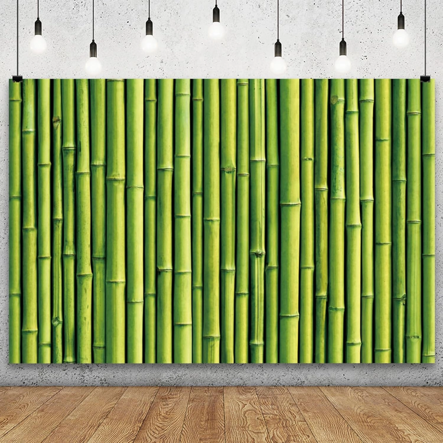 YongFoto Bamboo Wall Backdrop 6x4ft Natural Scenery Jungle Photography Background Tropical Hawaiian Beach Luau Party Room Decor Photo Studio Booth Props Birthday Wedding Baby Shower Banner