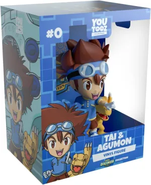 Youtooz Tai and Agumon Vinyl Figure, 5.3-Inch Collectible – Official Digimon Series Collectible Figure