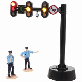 Zerodeko Traffic Light Model Road Traffic Sign Kids Early Education Playset Living Toy Transportation for Sand Table Dollhouse Landscape Decoration